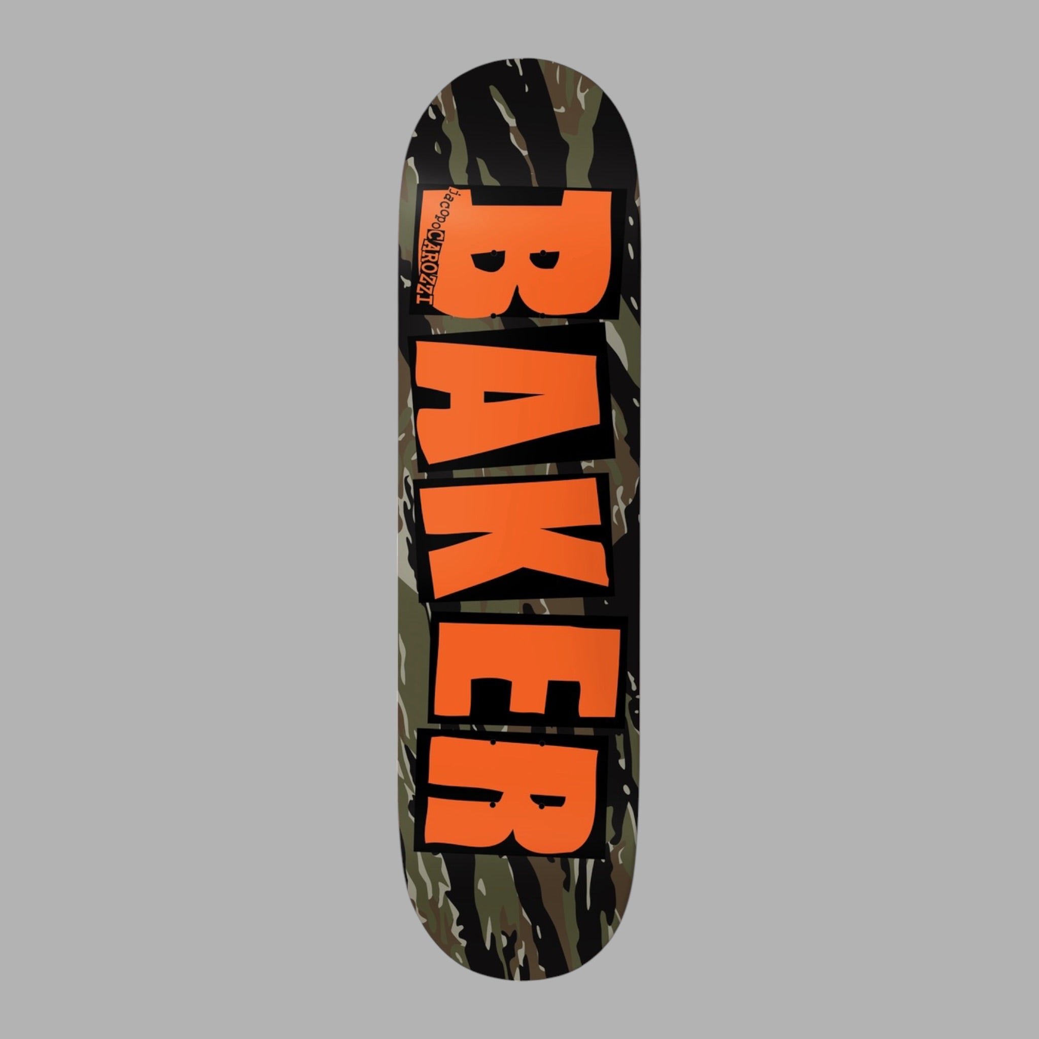 Jacopo Carozzi Brand Logo Tiger Stripe Deck Twin 8.38