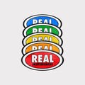 Sticker Real Oval Medium Assorted  (9,5cm-x-19,5cm) - medium