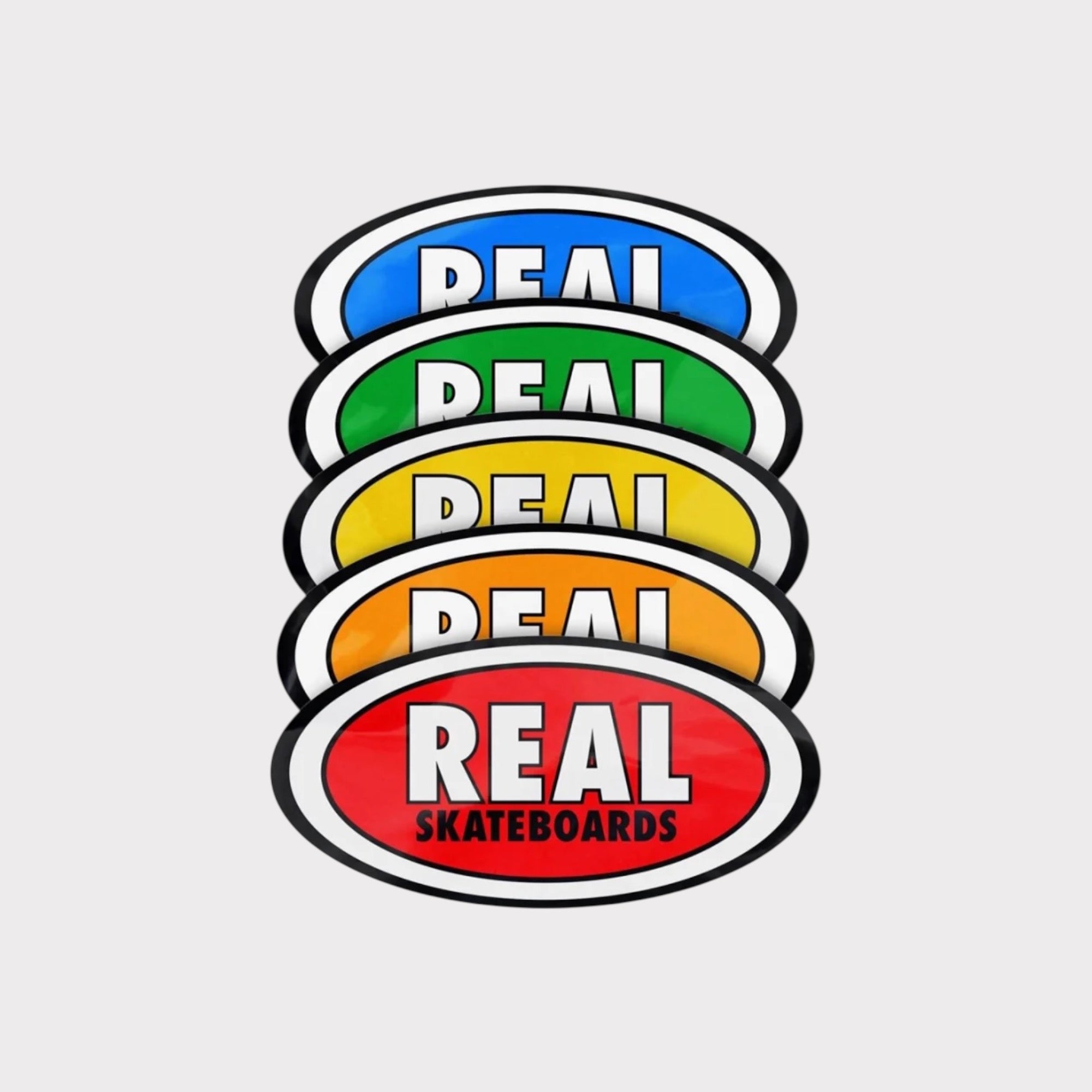 Sticker Real Oval Medium Assorted  (9,5cm-x-19,5cm) - medium