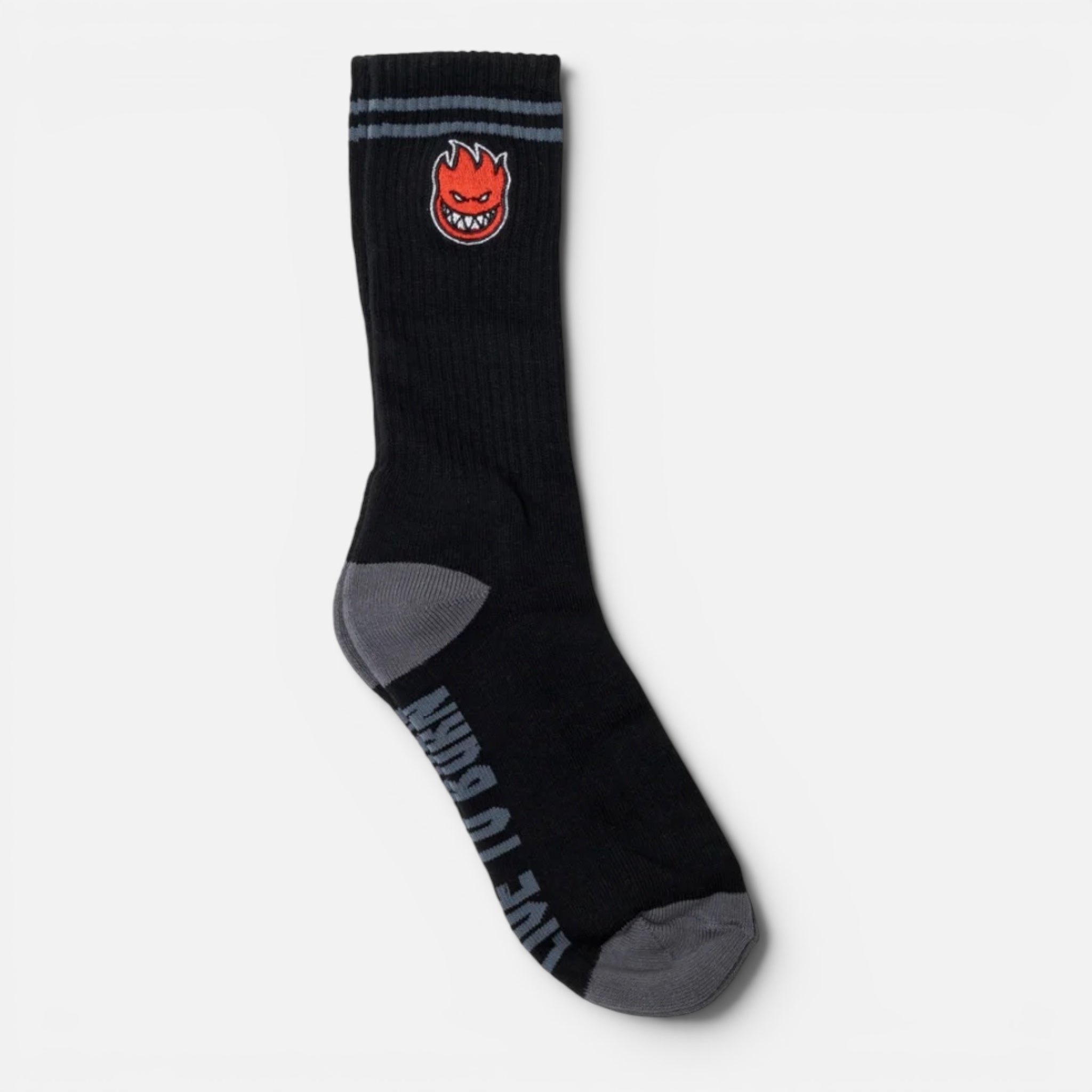Socken Spitfire Bighead Fill Emb. Olive/Black - Skatewerkstatt 
