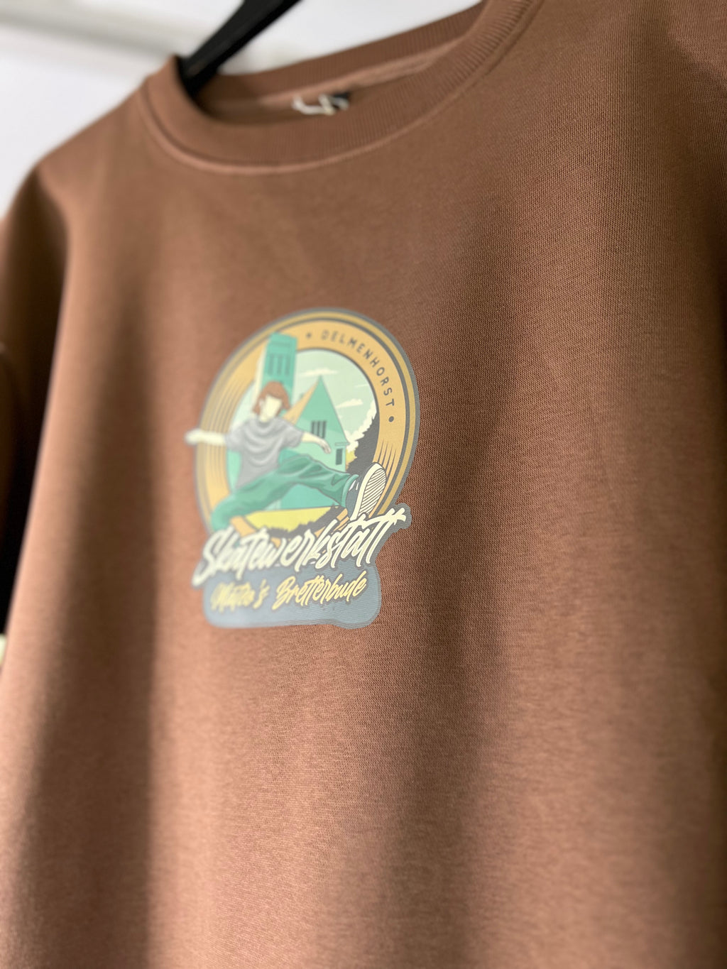 Skatewerkstatt D-Town Crewneck - Brown - Skatewerkstatt 