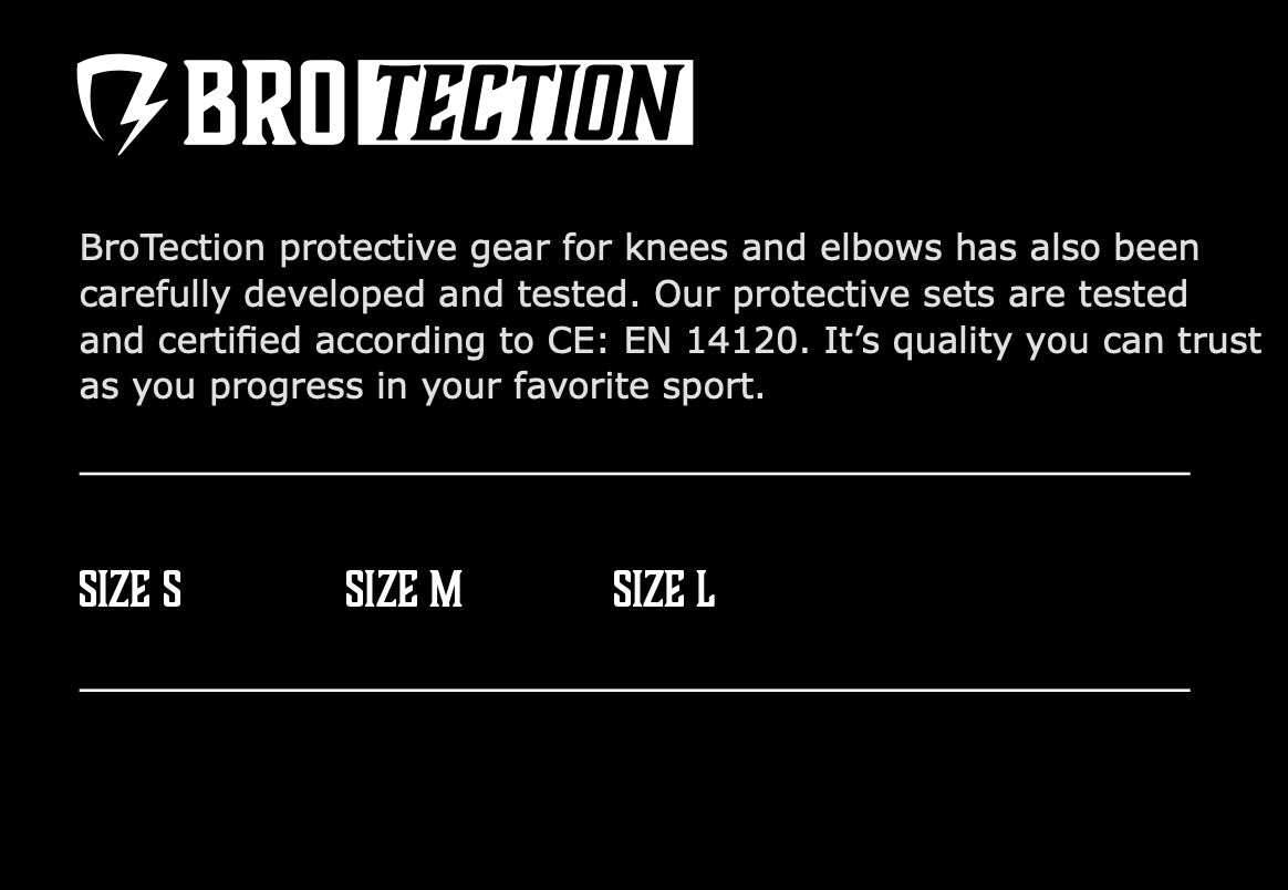 BroTection Schoner-Set black - verschieden größen - Skatewerkstatt 