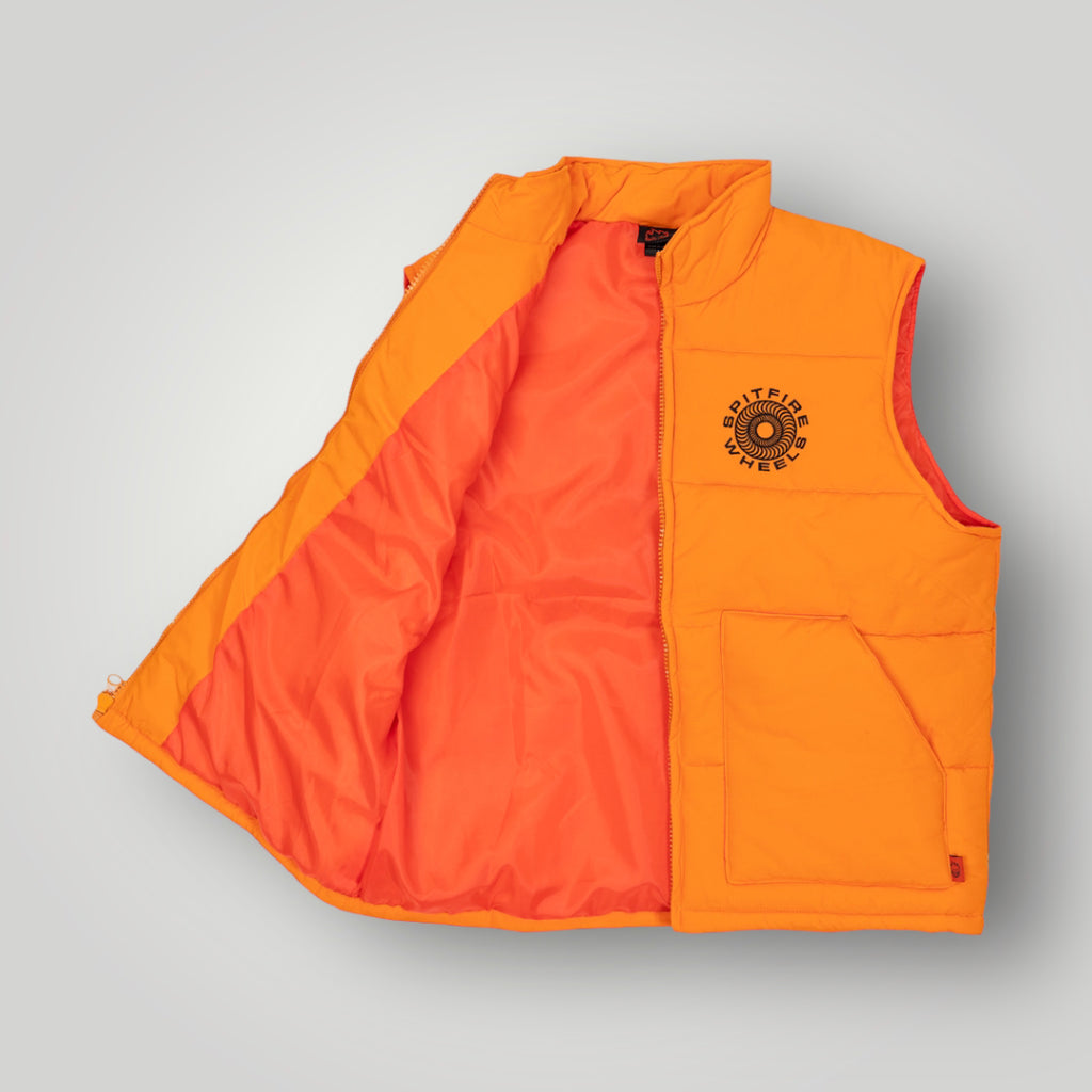 Spitfire Classic 87 Swirl Puff Vest - orange - Skatewerkstatt 