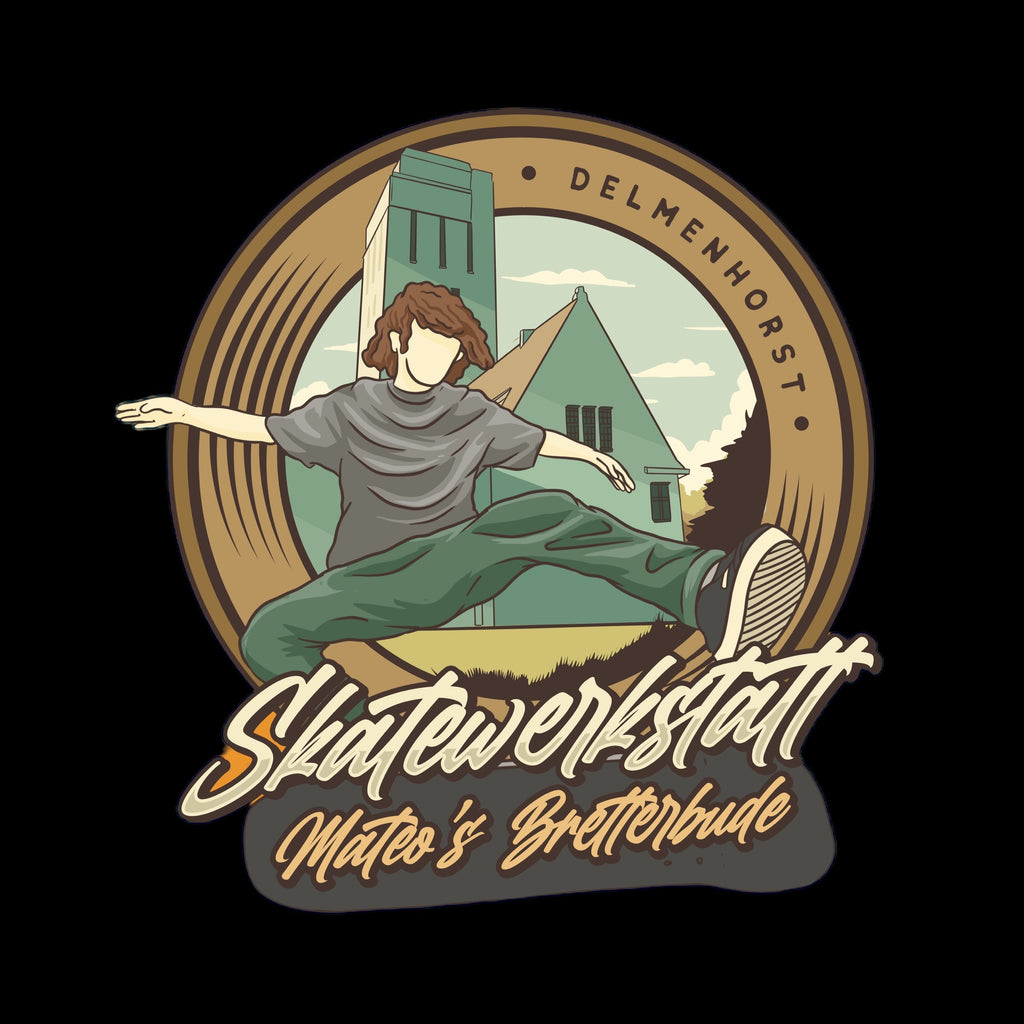 Skatewerkstatt D-Town Crewneck - Brown - Skatewerkstatt 