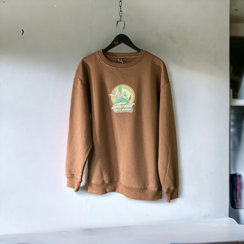 Skatewerkstatt D-Town Crewneck - Brown - Skatewerkstatt 