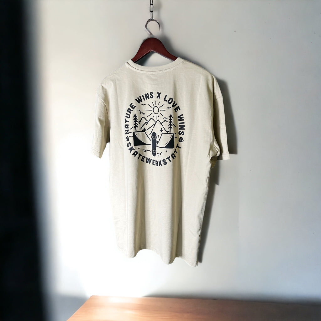 Skatewerkstatt Save The Planet Shirt - beige oversized - Skatewerkstatt 